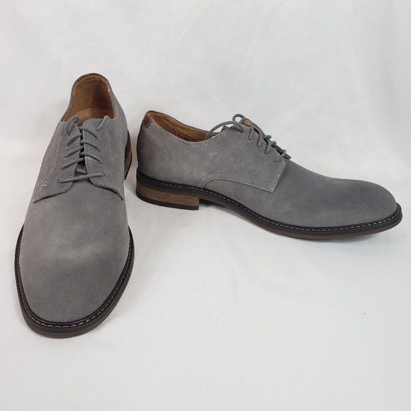 Mens Vionic Bowery Gray Suede Oxfords Size 13 main image 2